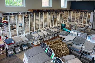 The vast selection of carpet samples available in the Durranhill Road store in Carlisle